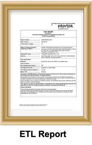 ETL Test Report certificate from Guangzhou Asl Electronic Technology Co., Ltd.