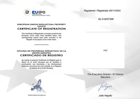 EUIPO certificate from CANGZHOU FUTURE INDUSTRY CO., LTD