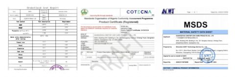 Certificate certificate from Guangzhou Hanhigh Auto Products Co., Ltd