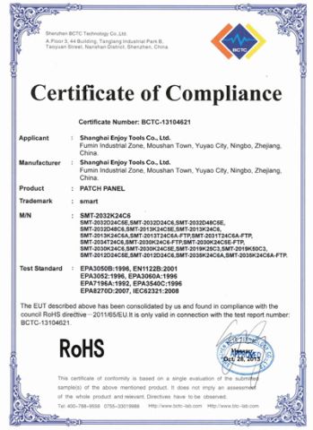 Certificate-NO.1 certificate from Shanghai Enjoy Tools Co., Ltd.