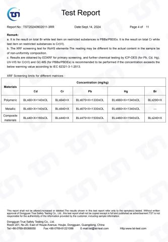 RoHs Test Report 3 certificate from Hangzhou Fengqing Printing Co., Ltd.