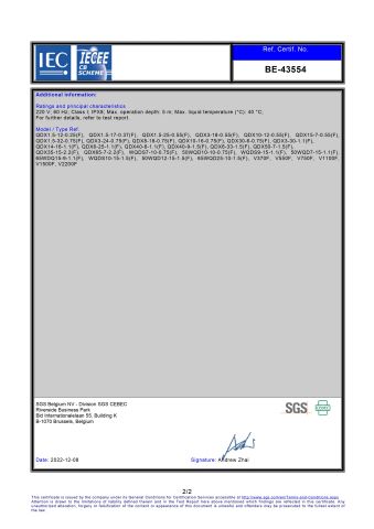 BE certificate from Zhejiang Zheli new material Co., LTD