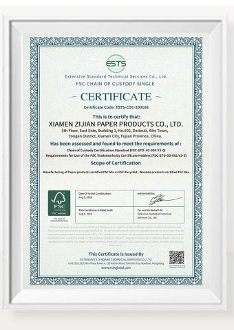FSC certificate from NATRUAL XIAMEN INDUSTRIAL LTD