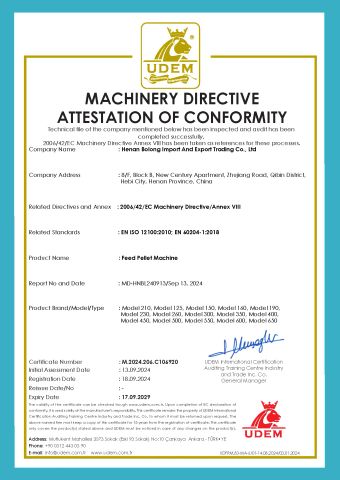 ce certificate from Hebi Bolong Livestock Husbandry Machinery Co., Ltd.