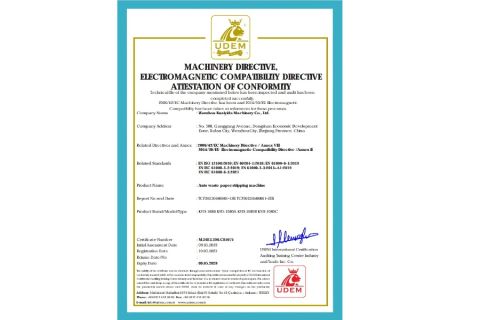 CE Certificate certificate of Wenzhou Kuaiyida Machinery Co., Ltd – certificate photo, supplier certificates section