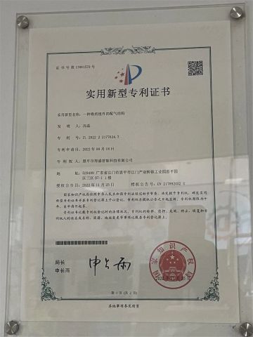 Air Distribution Structure for Paper Feeding Component certificate from Enping Desheng Intelligent Technology Co., Ltd