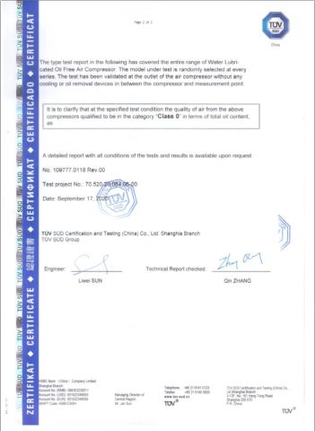 TUV certificate from JIANGXI BOBAI ENERGY EQUIPMENT CO., LTD.