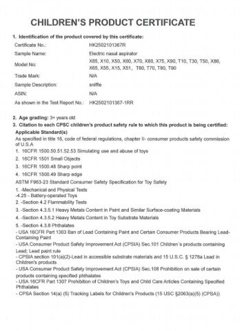 CPC certificate from Shenzhen Hanyu International Trade Co., Ltd.