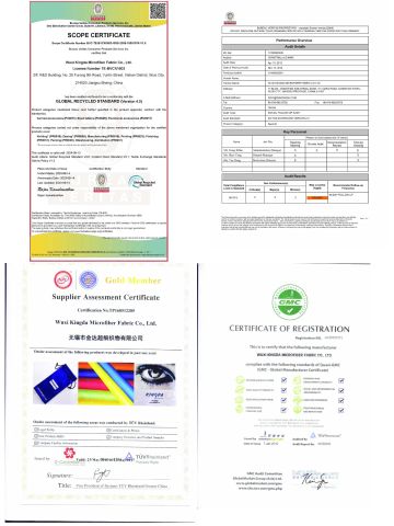 GRS Certificate-Anhui Yilong Supply Chain Managem certificate from Wuxi Kingda Microfiber Fabric Co., Ltd.
