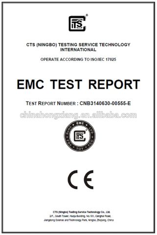 Certificates certificate from Zhejiang Hongxiang Connector Co., Ltd.