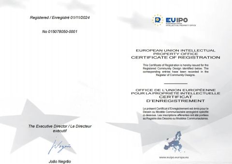 European Union patent certificate from Jiaxing Nordkang Smart Home Co., Ltd