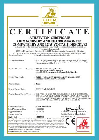 CE certificate from Shenzhen Guanhong Automation Co., Ltd.