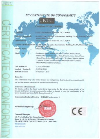 CE certificate from Guangzhou Titan Commercial Co., Ltd.