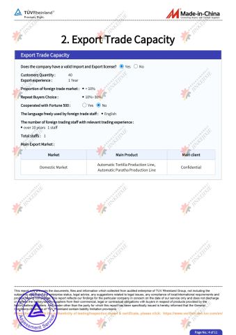 Rheinland offline entity certification certificate from Anhui Jinke Foodstuff Machinery Co., Ltd.