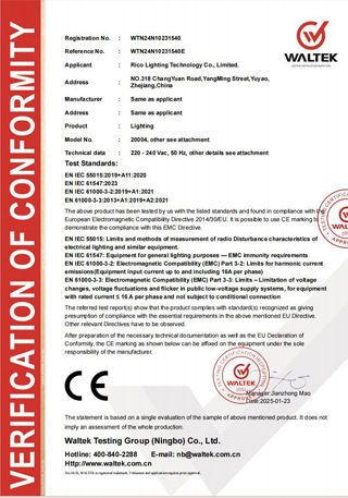 CE CERTIFICATES certificate of Yuyao ShunLighting Co., Ltd. – certificate photo, supplier certificates section