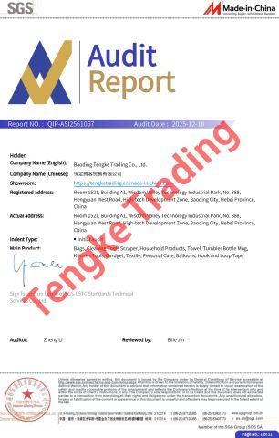 SGS certificate of Baoding Tengke Trading Co., Ltd. – certificate photo, supplier certificates section