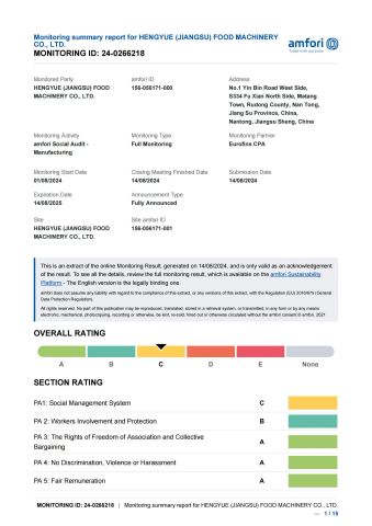 BSCI certificate from ASHINE Catering Equipment Co.,Ltd.