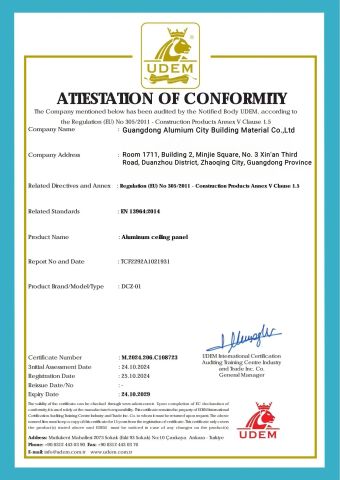 Our Certificates certificate of Guangdong Aluminum City Building Materials Co., Ltd – certificate photo, supplier certificates section