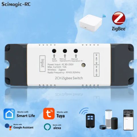 Zigelectrics Control Unit Zigbee Smart Electric Linear Actuator Motor Controller, AC/DC85-250V 2 ...
