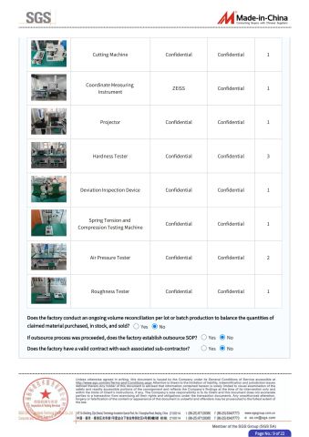 SGS certificate of Zhejiang Farmertec Power Technology Co., Ltd. – certificate photo, supplier certificates section