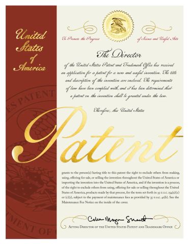 US patent certificate from Jiaxing Nordkang Smart Home Co., Ltd