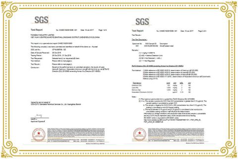 SGS-1 certificate from Shenzhen Tsingbuy Industry Company Limited