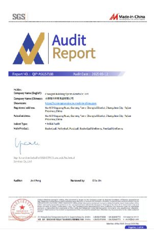 Certificates certificate from Changtai Ruixiang Sports Goods Co. Ltd.