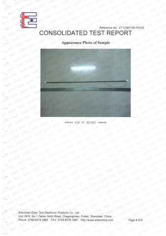 CE Report for lamp certificate from Halo-Infrared Technologies Co., Ltd.