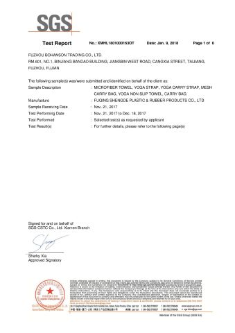 SGS test report 2 certificate from Fuqing Shengde Plastic & Rubber Products Co., Ltd.