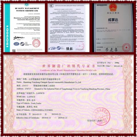 certification certificate from Shandong Chengda Machinery Co., Ltd.