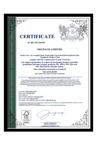 FSC certificate from MEG GROUP