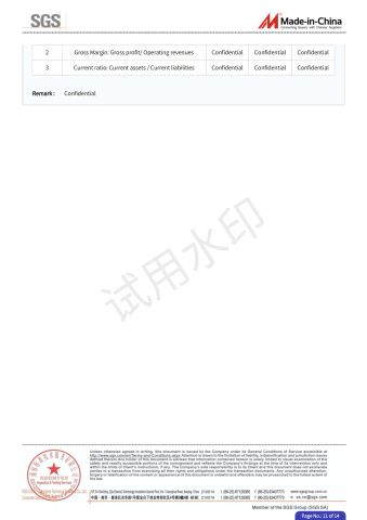 report11 certificate from Hangzhou Zhenhuan Co., Ltd.