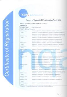 CERTIFICATE certificate from Hunan Along New Energy Technologies Co., Ltd.