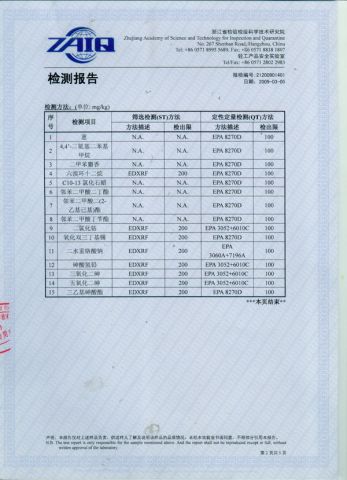 ZAIQ for plastic(2) certificate from Ningbo Yaohui Plastic Co., Ltd.