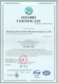 ISO14001 certificate from HANGZHOU UBUY IMP & EXP CO., LTD.