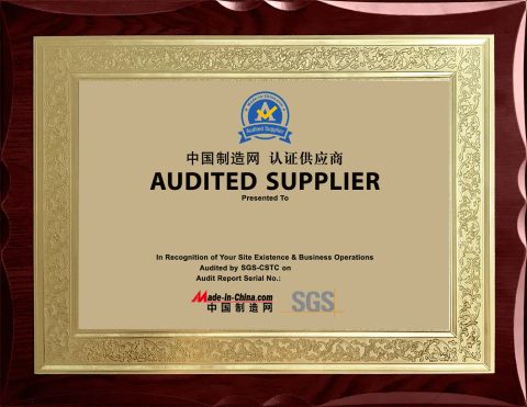 Certification supplier medal certificate from Zhuzhou Harmony New Material Co., Ltd.