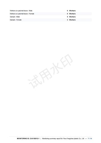 bsci6 certificate from Yiwu Fangzhen Plastic Co., Ltd.