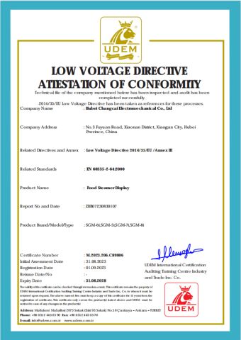 CE certificate from Hubei Changcai Electromechanical Co., Ltd.