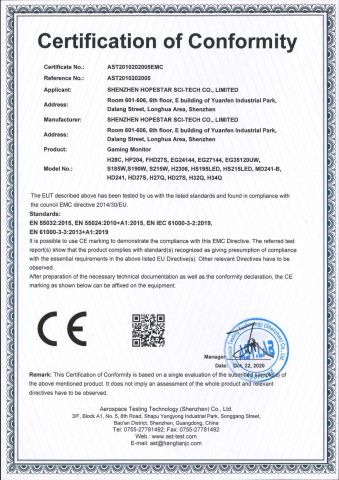 CE certificate from Shenzhen Hopestar Sci-Tech Co., Ltd.
