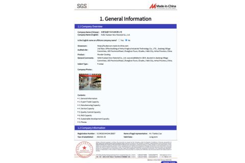 Certificates certificate of Hefei Hudson New Material Co., Ltd. – certificate photo, supplier certificates section