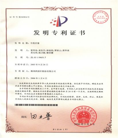 Patent 9 certificate from LMZ INTERNATIONAL LTD.