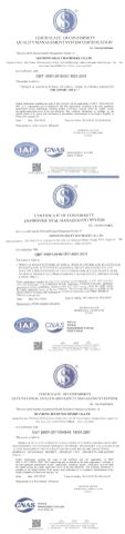 ISO certificate from Shandong Unid Intelligent Technology Co., Ltd.