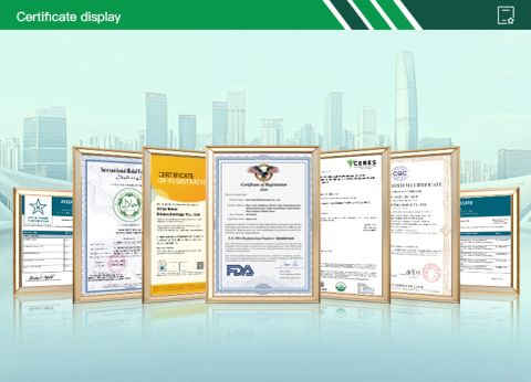 Certificate certificate from Xi'an Salis Biological Co., Ltd.
