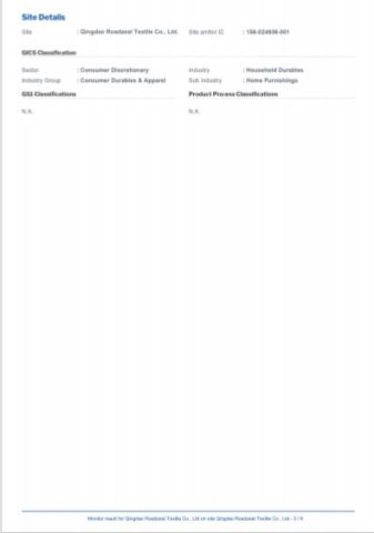 BSCI-3 certificate from QINGDAO ROADZEAL TEXTILE CO., LTD.