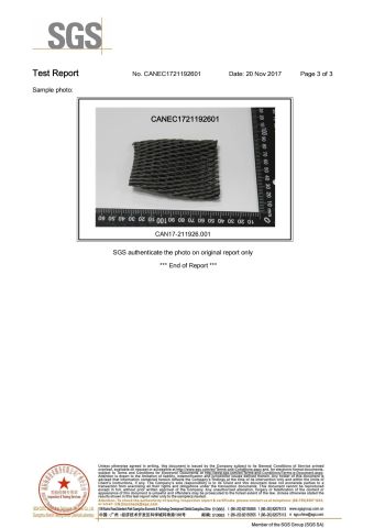 Black nets certificate from KAIPING FEILIYANG PACKING MATERIALS CO., LTD.