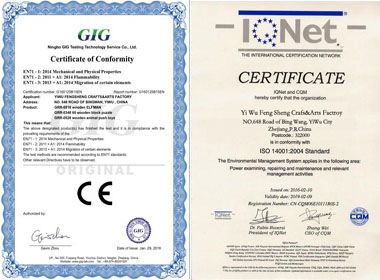 ISO9000 certificate from Hai Yang International Limited