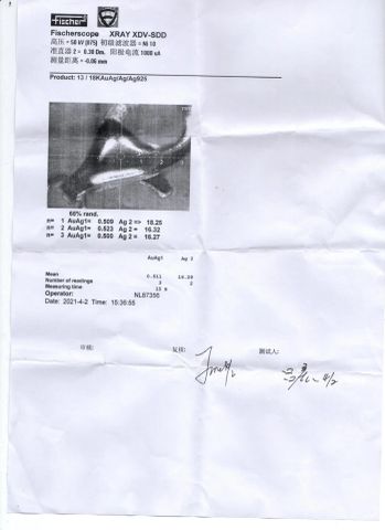 Plated Certificates certificate of YU JING JEWELRY CO., LTD. – certificate photo, supplier certificates section