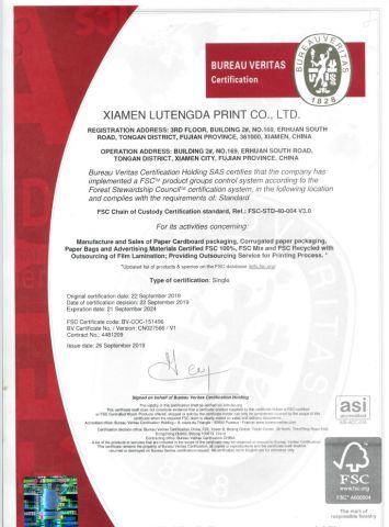 FSC certificate from Plant Fun ( Xiamen) Co., Ltd.