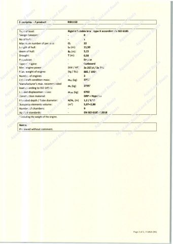 CE -RIB1150L certificate from Qingdao Aqualand Marine Co., Ltd