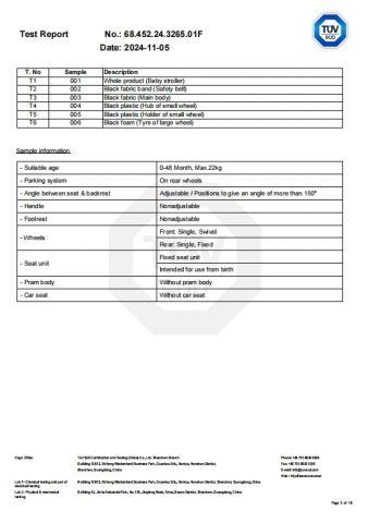 EN 1888-1 certificate from Anhui Talent Baby Products Co., Ltd.